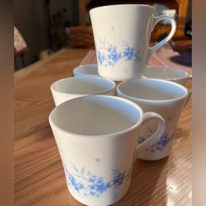 Vintage Corning Celestial Blue & White coffee cups